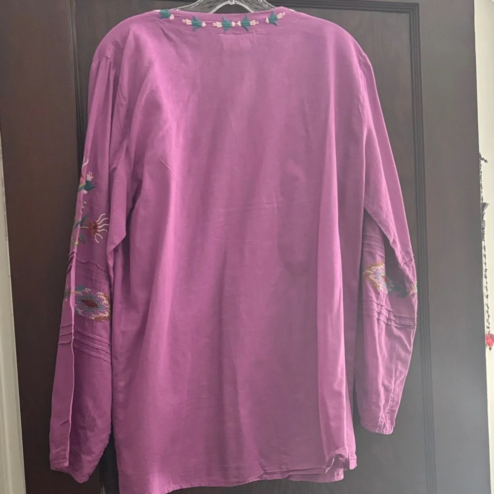 Johnny Was Workshop Embroidered Purple Women's Tunic - Picture 3 of 3